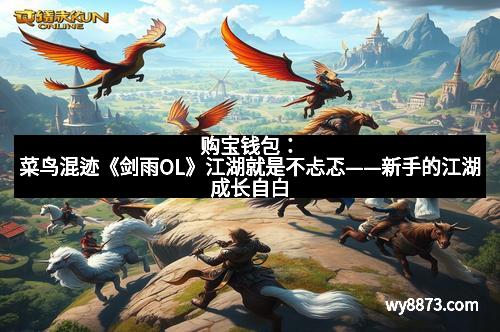 购宝钱包：菜鸟混迹《剑雨OL》江湖就是不忐忑——新手的江湖成长自白